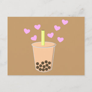 Love Bubble Tea Postcard