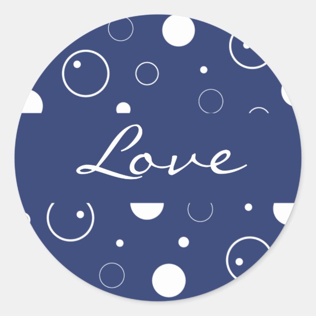Love Bubbles Envelope Sticker Seal (Front)