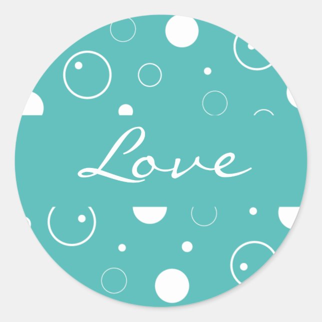 Love Bubbles Envelope Sticker Seal (Front)