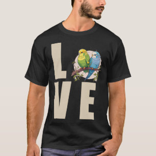 Love Budgie Mom Budgerigar Parakeet Bird 12 T-Shirt