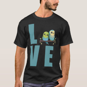 Love Budgie Mom Budgerigar Parakeet Bird 16 T-Shirt