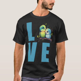 Love Budgie Mom Budgerigar Parakeet Bird 8 T-Shirt