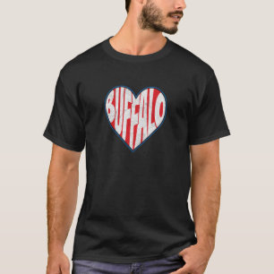 LOVE BUFFALO NY New York 716 retro heart city Buff T-Shirt