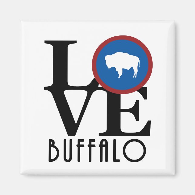 LOVE Buffalo Wyoming Magnet (Front)