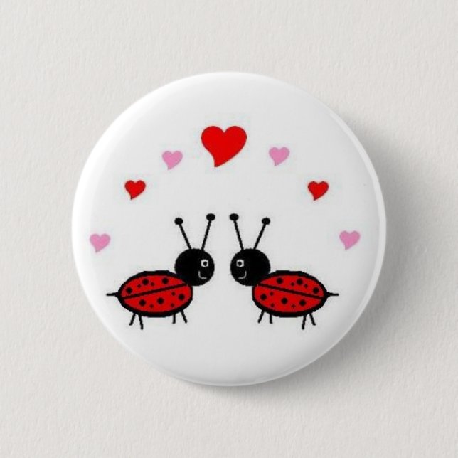 Love Bug 2 Inch Round Button (Front)