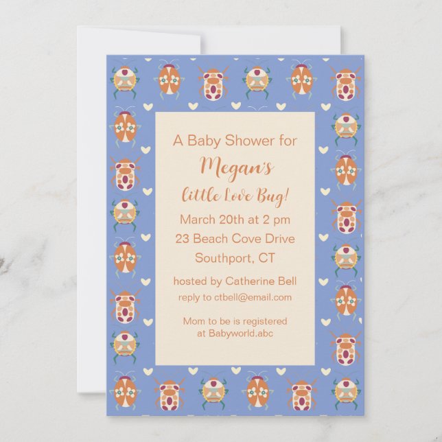 Love Bug Baby Shower Invitation (Front)