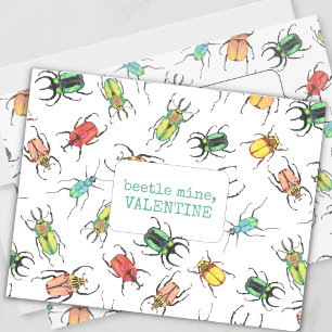 Love Bug Beetle Mine Valentine Holiday Card