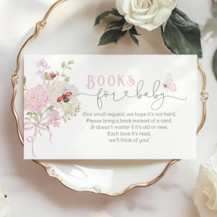 Love Bug Books for baby Wildflowers Pink Bow Enclosure Card