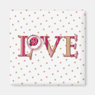 LOVE BUG BUBBLE & STRIPES by SHARON SHARPE Magnet