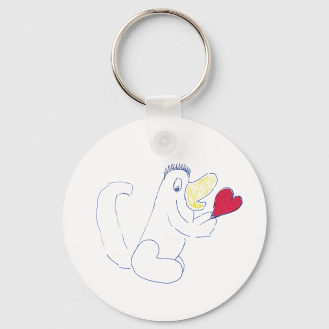 Love Bug Button Key Ring (Front)