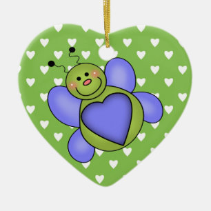 Love Bug Ceramic Ornament