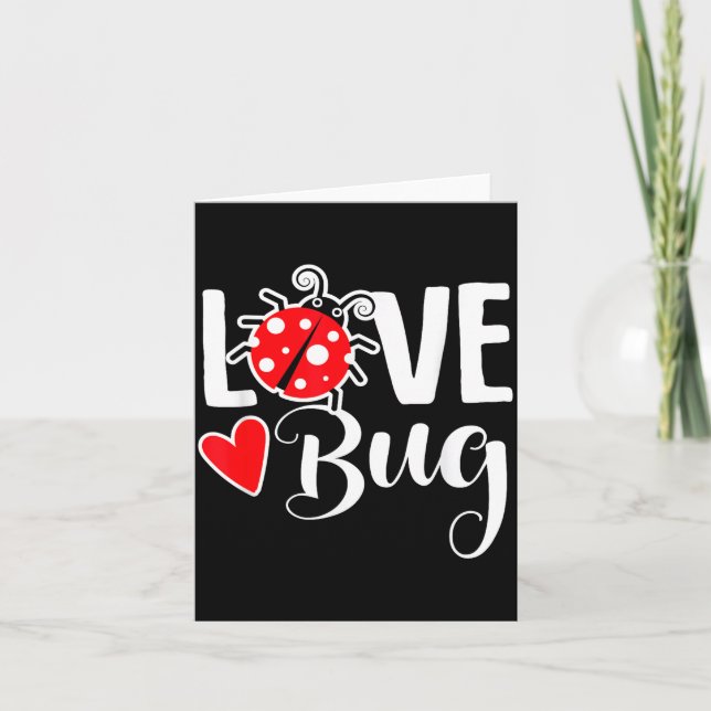 Love Bug Cute Valentine's Day Party Ladybug  Card (Front)