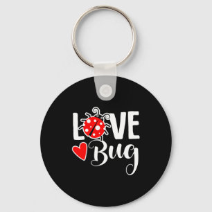 Love Bug Cute Valentines Day Party Ladybug T Shirt Keychain