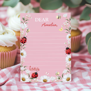 Love Bug Daisy Time Capsule Note Message Card