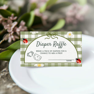 Love Bug Diaper Raffle Ticket Enclosure Card