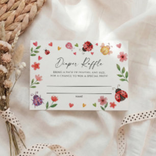 Love Bug Diaper Raffle Ticket   Enclosure Card