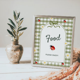 Love Bug Food Table Baby Shower Sign
