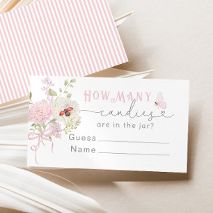 Love Bug How many Candies Baby Shower Enclosure Card