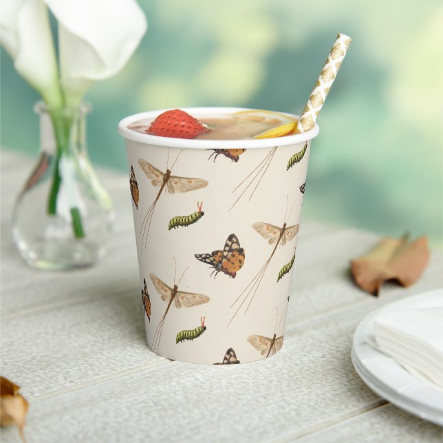 Love Bug Insect Whimsical Paper Cups (Insitu)