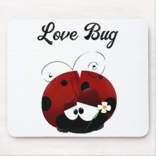 Love Bug Ladybug Cute Cartoon Valentine S Day T Sh Mouse Pad