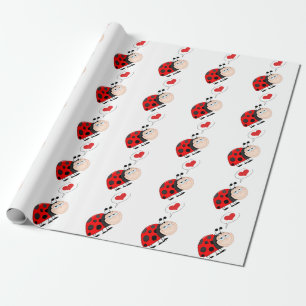 Love Bug Ladybug Wrapping Paper
