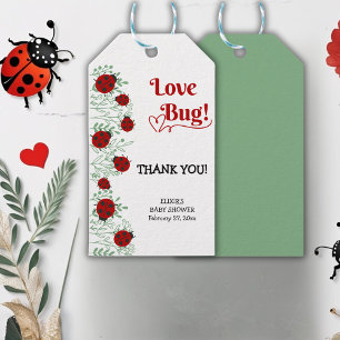 Love Bug Minimalist Baby Shower Gift Tags