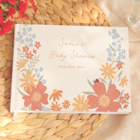 Love Bug Retro Floral Girl Baby Shower