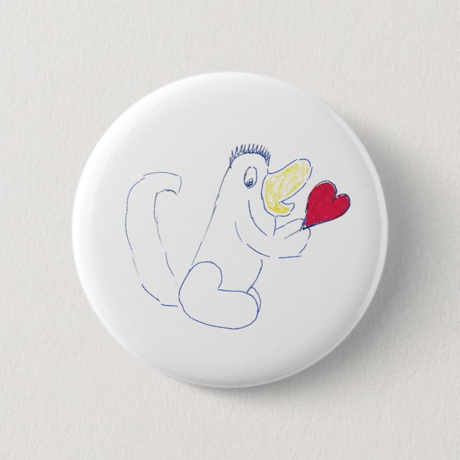 Love Bug Round Badge 2 Inch Round Button (Front)
