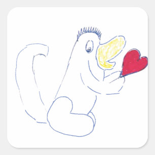 Love Bug Square Sticker