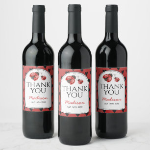 Love bug Thank You Wine Label