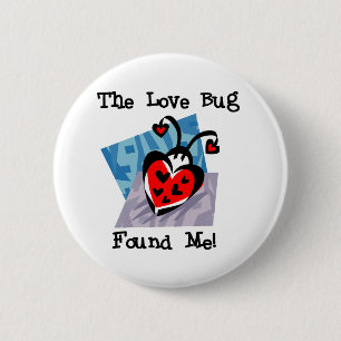 Love Bug Valentine Tshirts and Gifts 2 Inch Round Button