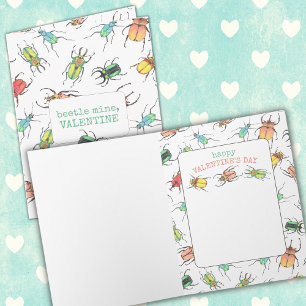 Love Bug Valentine's Day Note Card