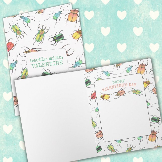 Love Bug Valentine's Day Note Card (Creator Uploaded)