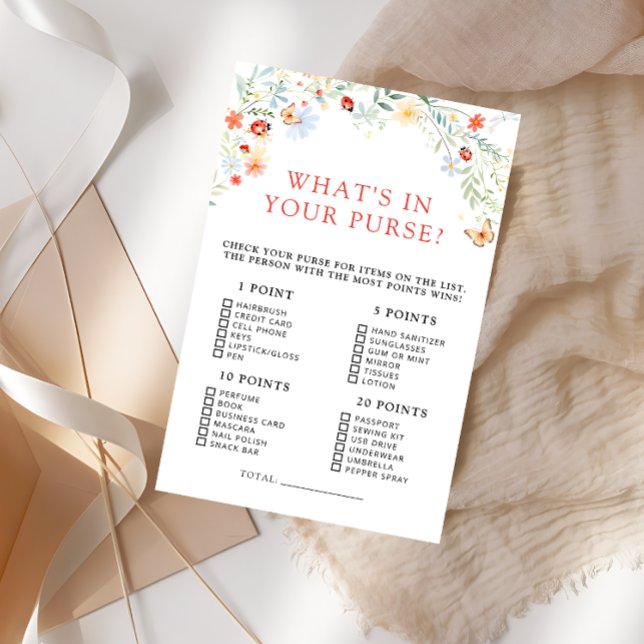 Love Bug Whats in Your Purse Baby Shower Game (Creator Uploaded)