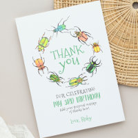 Love Bugs Beetles Carte de remerciements