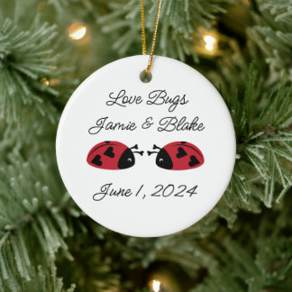 Love Bugs, Personalize Ceramic Ornament