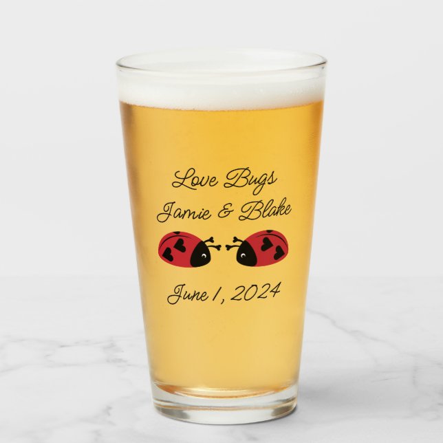 Love Bugs, Personalize Glass (Front Filled)