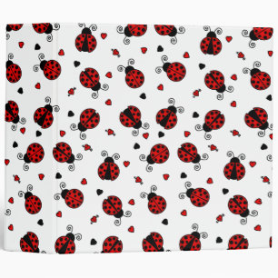 Love Bugs Red Ladybugs Binder