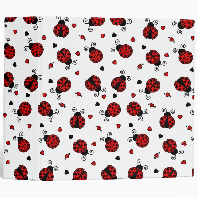 Love Bugs Red Ladybugs Binder (Front/Spine)