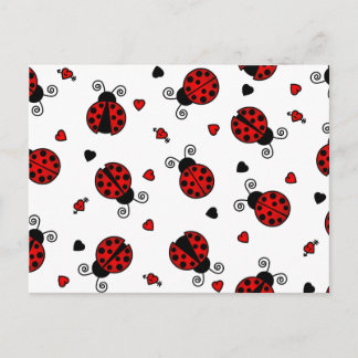 Love Bugs Red Ladybugs Postcard