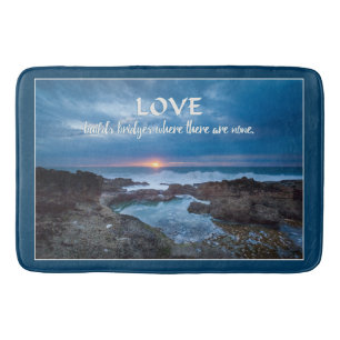 Love Builds Bridges bath mats