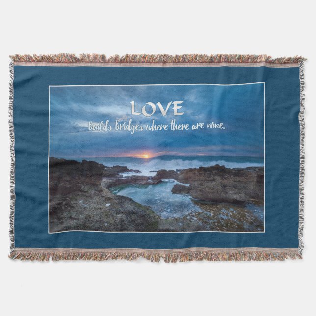 Love Builds Bridges throw blanket (Front)