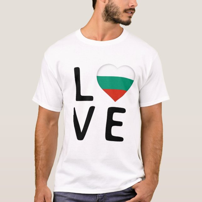 Love - Bulgaria Flag T-Shirt (Front)