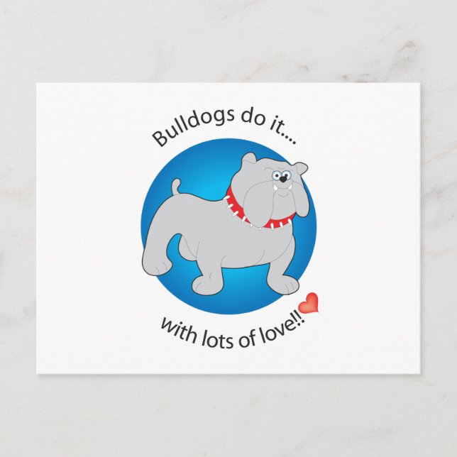 Love Bulldog Postcard (Front)
