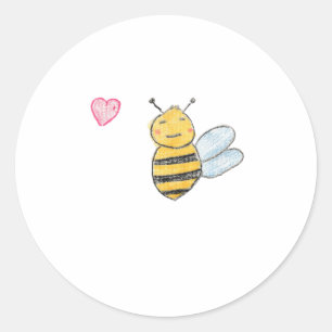 Love Bumblebee  Classic Round Sticker