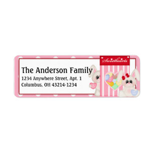 Love Bunnies Valentine's Day Address Labels d1