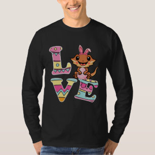 Love Bunny Bearded Dragon Eggs Hunting Happy Easte T-Shirt