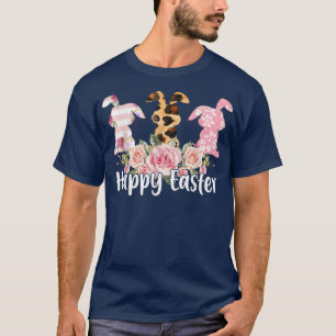 Love bunny leopard skin bunny the flower pink  T-Shirt