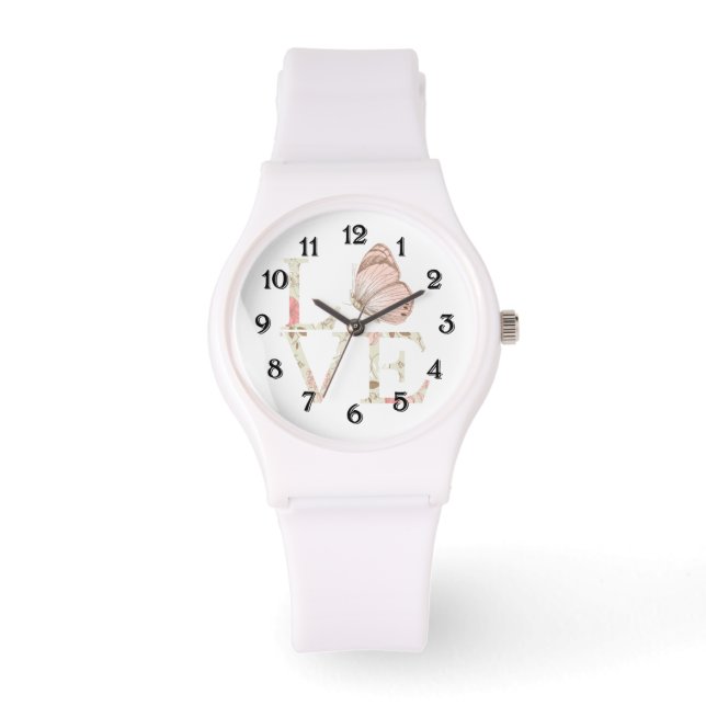 Love Butterfly Floral Watch (Front)