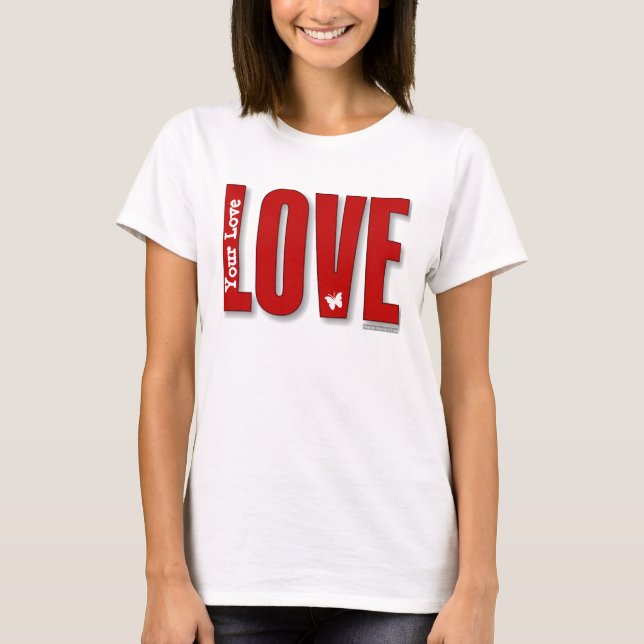 Love (Butterfly - Personalize) Shirt (Front)